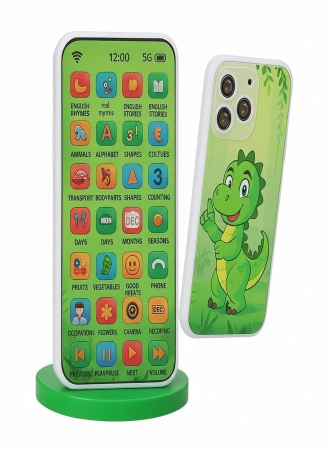 Eksploe Play Craft EduPhone Educational Type-C Rechargeable Musical Toy 28 Functions Recording, Alphabet, Numbers, Varnmala, Animal Sounds, Nursery Rhymes in English & Hindi - Image 1